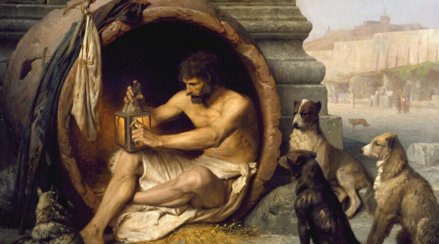 Painting of Diogenes by Gerome